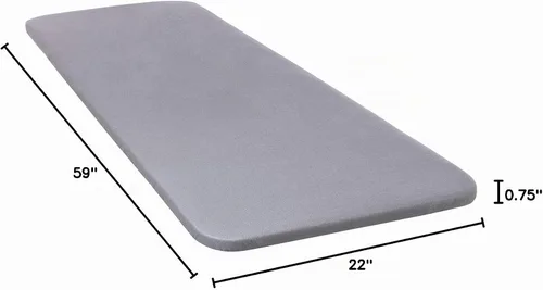 Vista 6 de TIVIT Funda rectangular para tabla de planchar para la tabla grande original, revestimiento AlumiTek, acolchado grueso, resistente a las quemaduras