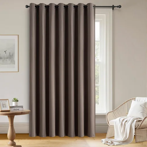 Vista 40 de Cortinas opacas para sala de estar, cortinas 100% opacas de 90 pulgadas de largo, juego de 2 paneles de 2 paneles, con aislamiento térmico, pestaña