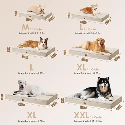 Vista 3 de EHEYCIGA Cama ortopédica de espuma viscoelástica para perros de 30 x 20 pulgadas, cama impermeable para mascotas para perros medianos, alfombrilla