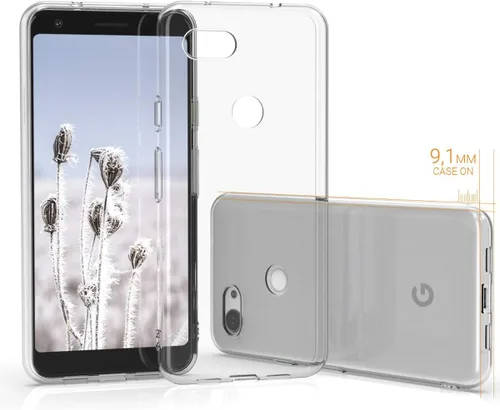 Vista 3 de kwmobile Funda compatible con Google Pixel 3a - Funda transparente suave delgada y flexible TPU Funda protectora para teléfono - Transparente
