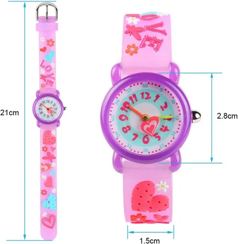 Vista 2 de Venhoo Kids Watches Analog 3D Cartoon Waterproof Sport Children Toddler Wrist Watches Gifts for 3 4 5 6 7 8 9 10 11 12 Ages Girls Little Boys Child