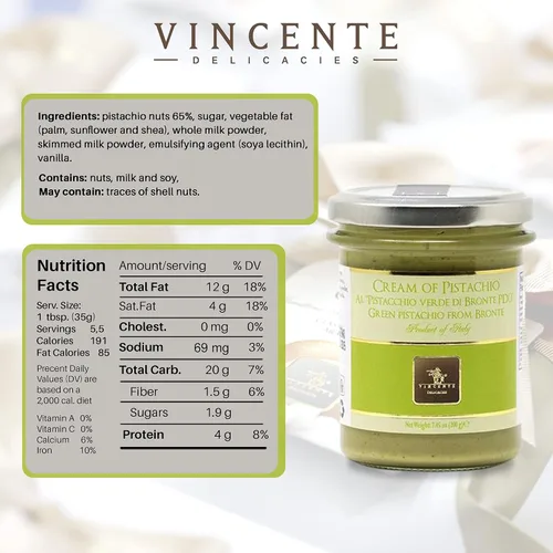 Vista 2 de Vincente Delicacies - Pasta de pistacho para pan, pastelería, helado y postre (7.05 onzas, paquete de 2)