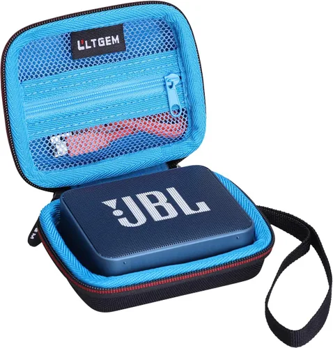 Vista 9 de LTGEM - Funda compatible con JBL GO2 / GO 2 / GO Altavoz ultra portátil impermeable, negro y gris