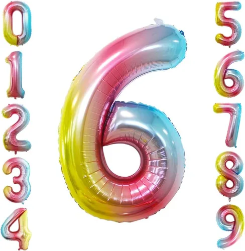 Vista 390 de Goer, conjunto de globos de papel aluminio para decoraciones de cumpleaños, globos de las letras de feliz cumpleaños y de números Oro