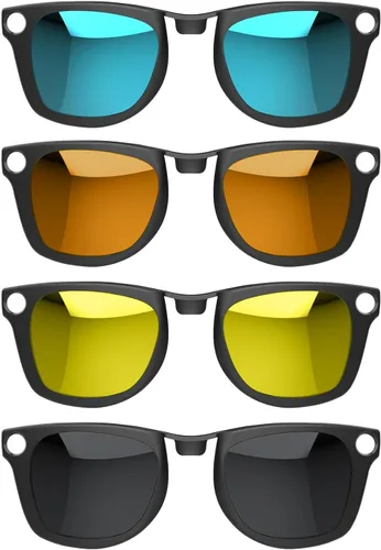 Vista 19 de 2 clips polarizados para Ray-Ban Meta Wayfarer y Gen 2 (RW4006/RW4012, talla M, 50-22), clip de cambio de color para protección UV Meta Wayfarer Gen
