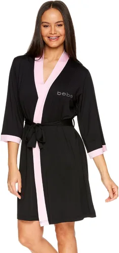 Vista 4 de bebe Conjunto de pijama de camisón y bata corta para mujer, pijamas a juego para mujer