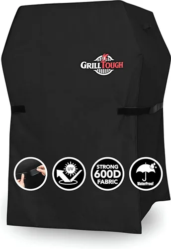Vista 10 de GrillTough Funda para Ahumador de Servicio Pesado, 30 Pulgadas – Impermeable, Resistente a la Intemperie, Resistente a los Rayos UV y a