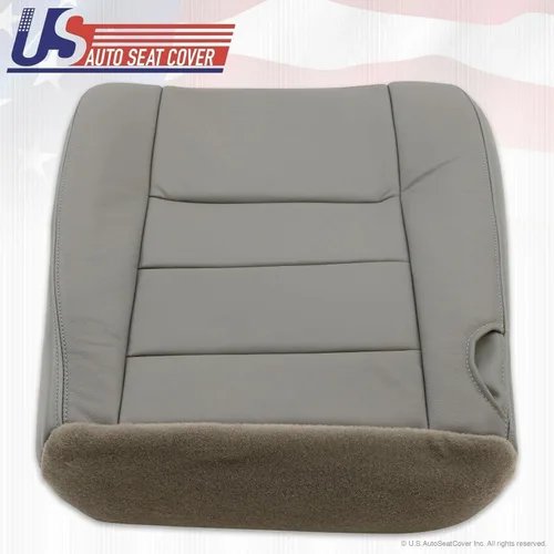 Vista 8 de 2002 2003 2004 para Ford F250 Lariat Super Duty Driver Bottom Funda de asiento de cuero gris