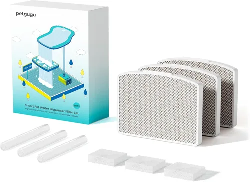 Vista 9 de PETGUGU 1 paquete de filtros de repuesto de fuente de agua para gatos para PF1/PF1L, juego de filtros de fuente automática especial para mascotas