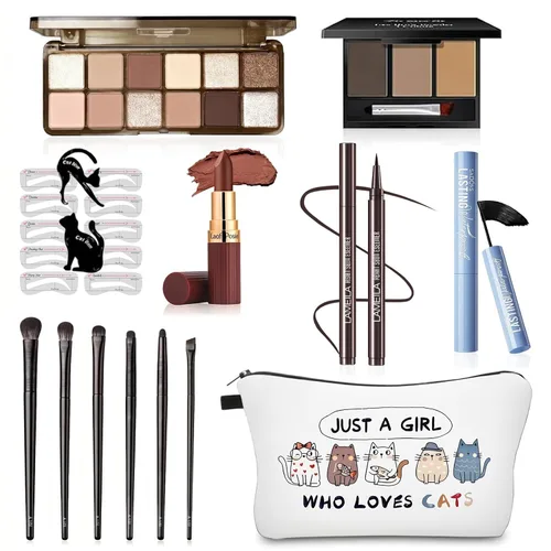 Vista 14 de Kit de maquillaje para mujeres y adolescentes, juego de belleza 10-rosado