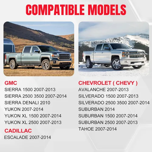 Vista 7 de 22738726 Manija exterior cromada para puerta trasera derecha del pasajero, compatible con Cadillac Escalade, compatible con Chevy Avalanche