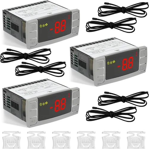 Vista 8 de Controlador de temperatura digital con sonda de sensor, OE: PJEZS0H100 Para refrigeradores/congeladores, termostato digital con sonda de sensor