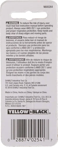 Vista 3 de DEWALT Adaptador de enchufe hexagonal, 1/4 pulgadas (DW2541)