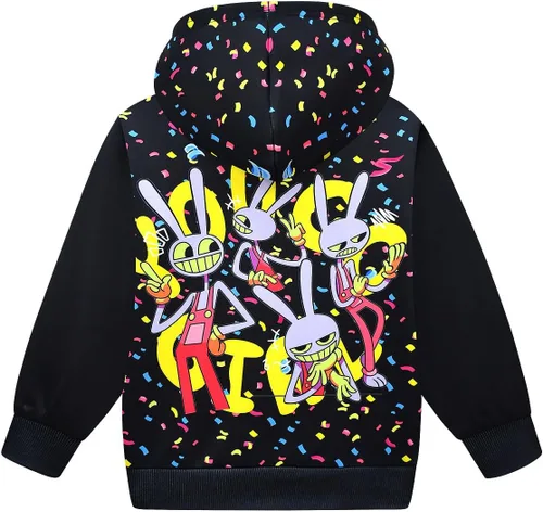 Vista 2 de Ajajvoe Linda sudadera con capucha de circo para niños, trajes diarios, 6-14 años