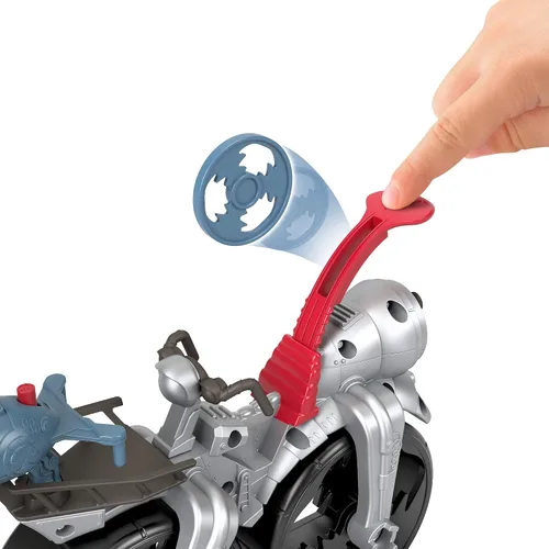 Vista 2 de Fisher-Price Imaginext Minions Gru's Rocket Bike, figura de personaje y juguete de empuje para niños preescolares de 3 a 8 años