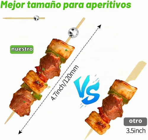 Vista 7 de 100 púas de cóctel de mini bola de discoteca plateadas para aperitivos