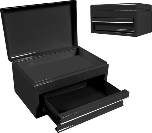 Vista 9 de Torin ATB102B - Caja de herramientas portátil de acero de 16.0 in con cierre de metal, color negro