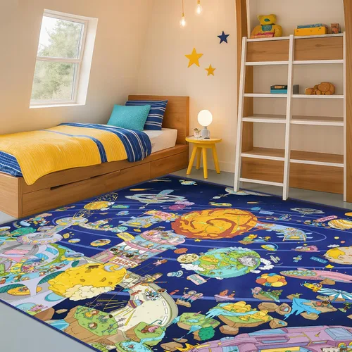 Vista 23 de Alfombra preescolar del alfabeto de 3 x 5 para niños pequeños, alfombra de juego ABC suave para el aprendizaje del bebé, alfombra educativa
