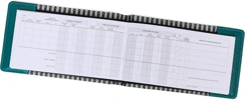 Vista 6 de Tolredo - Libro de registro de piloto TL-SP-30, libro de registro de vuelo estándar de cuero de vaca de grano superior, rellenable, papel a prueba