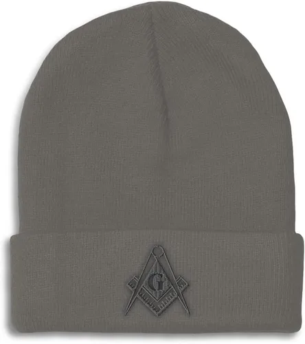Vista 43 de Speedy Pros Gorros para hombres Mason Gray Thread Bordado Construcción Sombreros de invierno para mujeres Gorra de cráneo acrílico 1 tamaño Solo