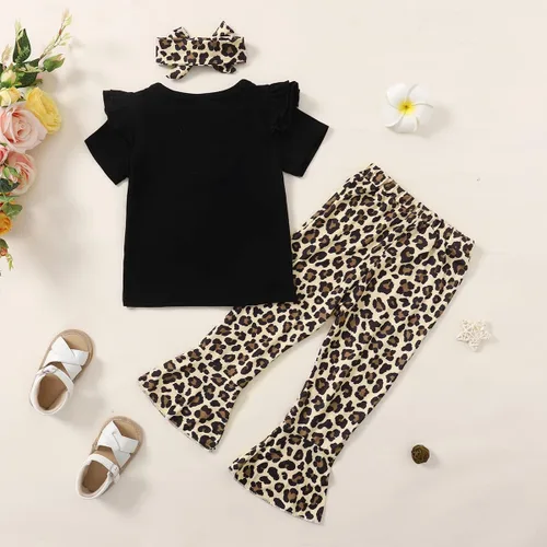 Vista 4 de Traje de bebé niña de 2 cumpleaños para niña de 2 años de edad, ropa de leopardo