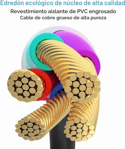 Vista 8 de Cable de extensión de alimentación CC, cable de extensión de 12 V CC de 0.083 in x 0.217 in, cable de alimentación macho a hembra, para cámara