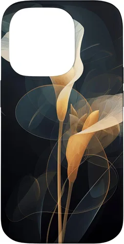 Vista 17 de Elegant Minimalist Calla Lily Abstract Dots Lines Background Case for iPhone 16