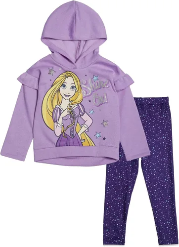 Vista 9 de Disney Princesa Mulan Rapunzel Jasmine Ariel Belle Cenicienta Tiana Tinker Sudadera con Capucha y Leggings para Niñas de Pequeñas a Grandes Princess