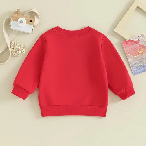 Vista 91 de Traje de San Valentín para bebé, niña, niño, traje de San Valentín, sudadera de manga larga con estampado de corazón