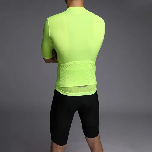 Vista 5 de RISESBIK Men's Cycling Jersey Zipper Pocket Short Sleeve Lightweight Aero Race Fit Bike Jersey, UPF 50+ Biking Cycling Shirt