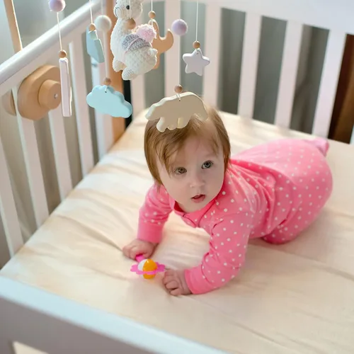 Vista 5 de Metplus Sábanas suaves y transpirables 100% de muselina de algodón para cuna de cuna, 16 x 32 pulgadas, ropa de cama duradera para niños y niñas