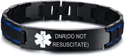 Vista 13 de VNOX Pulsera ajustable de acero inoxidable cepillado de 2 tonos con grabado personalizado gratis, identificación de alerta médica, unisex