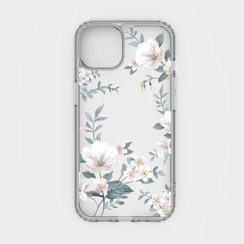 Vista 6 de Funda compatible con iPhone 12 Pro Max, suave, a prueba de golpes, transparente, floral, funda protectora para mujer, diseño de flores de magnolia