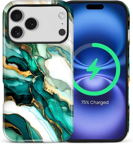 Vista 127 de Funda Compatible con iPhone 13/14 [Compatible con MagSafe] Protección de Doble Capa de Cáscara Dura Híbrida, Funda Magnética Protectora a Prueba