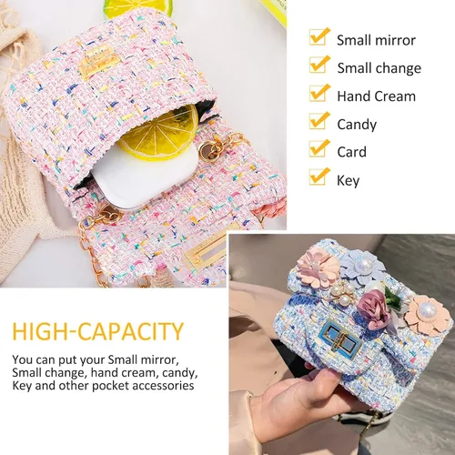 Vista 4 de Bolsos pequeños para niñas pequeñas, bolsos de bebé para niños pequeños