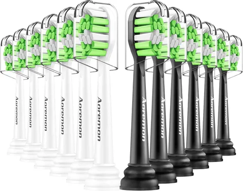 Vista 10 de Aoremon - Cabezales de repuesto para cepillo de dientes para Philips Sonicare DiamondClean Serie 2/3 EasyClean ProtectiveClean FlexCare Negro