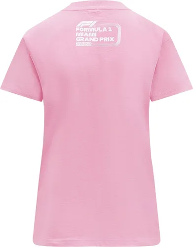 Vista 2 de Formula 1 Tech Collection F1 Miami GP Camiseta pastel para mujer, Rosado