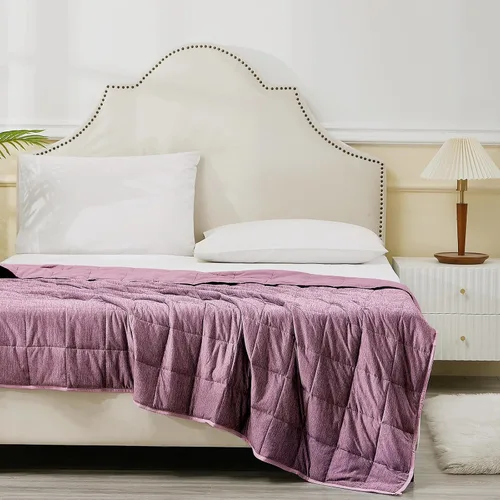 Vista 10 de Manta con peso para niños, de 40 x 60 pulgadas, manta refrescante de 5 libras para dormir, manta de material suave con cuentas de vidrio de primera
