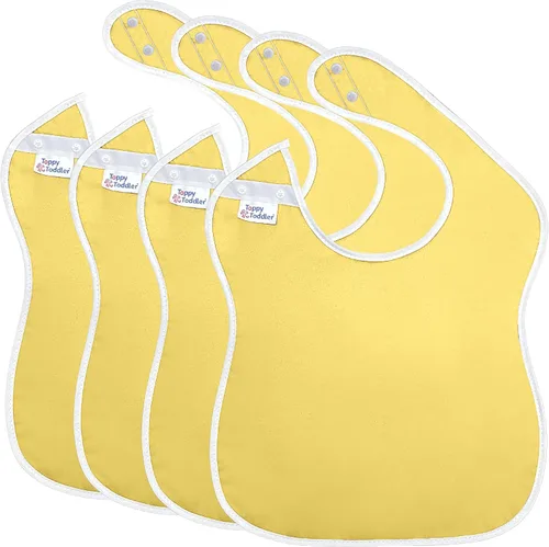 Vista 8 de Baberos grandes impermeables Colección Pastel - 4pk, 12pk, 48pk