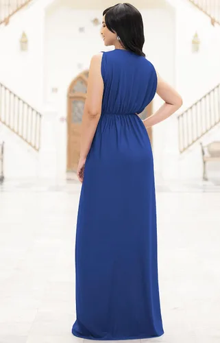 Vista 5 de KOH KOH - Vestido largo para mujer con cuello en V, para maternidad, dama de honor, estilo dolmán