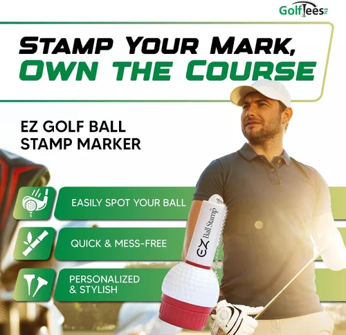 Vista 2 de EZBallStamp - Timbre marcador con forma de pelota de golf, Azul