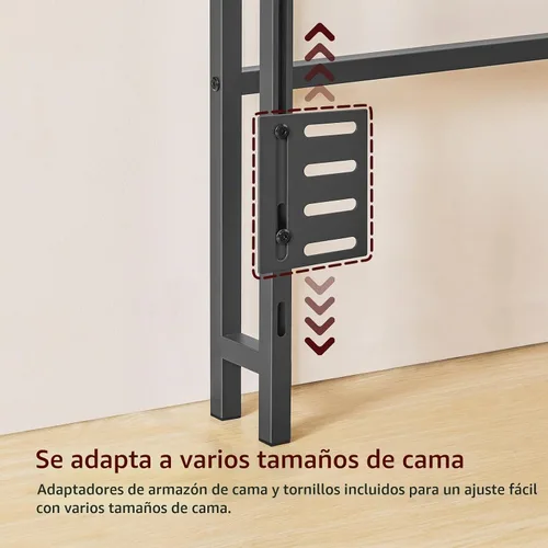 Vista 8 de MAHANCRIS Cabecera Solo Tamaño Queen, Cabecera con 2 Tomacorrientes y 4 Puertos USB, Cabecera Estilo Granja, con Luces LED, Almacenamiento Seguro