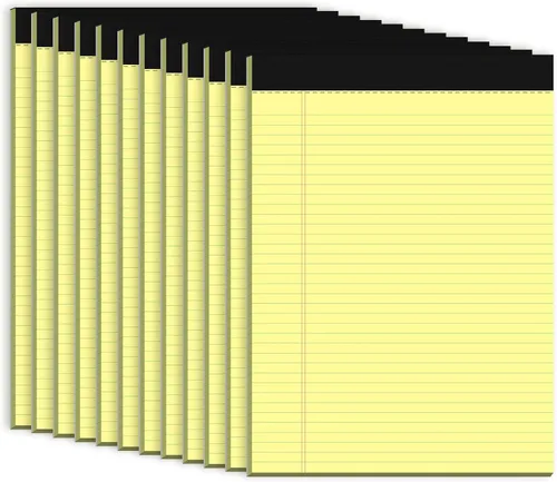 Vista 10 de Anotadores de tamaño legal de 8.5 x 11 pulgadas, paquete de 2 blocs de notas blancos de 8.5' x 11' para el trabajo, anotadores con papel