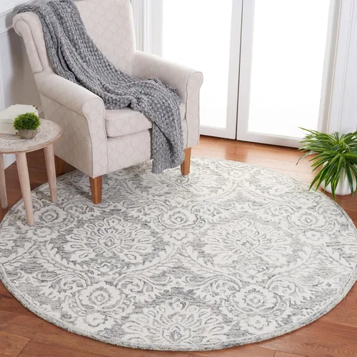 Vista 32 de SAFAVIEH Blossom Collection - Alfombra decorativa, 2 x 3 pies, azul y marfil, lana hecha a mano, ideal para zonas de alto tráfico en entrada, sala