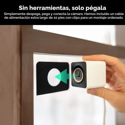 Vista 3 de Wyze Cámara de ventana, cámara de seguridad WiFi HD para interiores, visión nocturna a color mejorada, antirreflejo, detección de movimiento