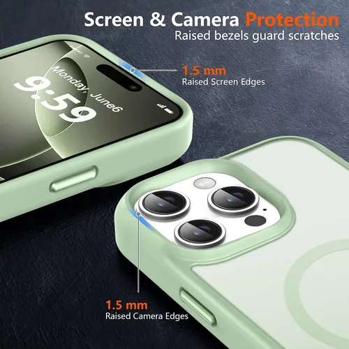 Vista 172 de MOCCA - Funda magnética resistente para iPhone XR de 6.1 pulgadas, compatible con MagSafe, funda con protección contra caídas de grado militar