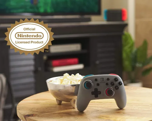 Vista 2 de PowerA Nano Enhanced Wireless Controller for Nintendo Switch - Grey-Neon Works with Nintendo Switch Lite Bluetooth Controller Gamepad Compact