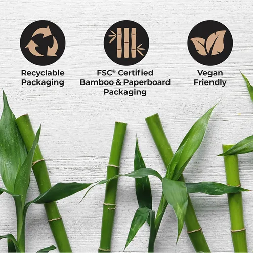 Vista 4 de Reach Clean World - Cepillos de dientes de cerdas suaves de bambú natural, 3 unidades Cerdas a base de plantas, bambú y cartón con certificación