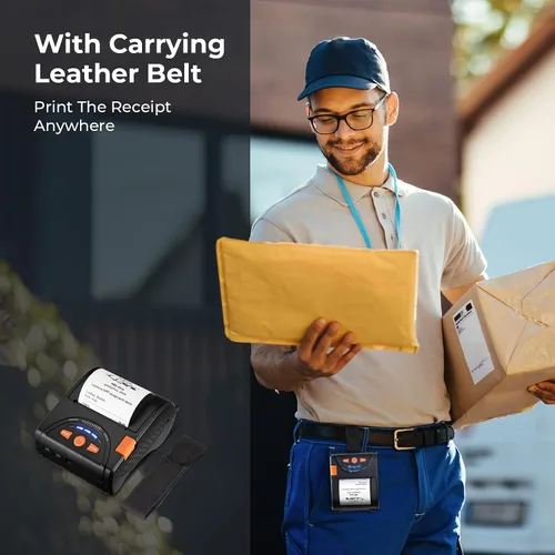 Vista 6 de MUNBYN Impresora de Recibos Bluetooth, Impresora Térmica Inalámbrica Mini de 58 mm POS para Restaurante, Portátil para Android/Windows