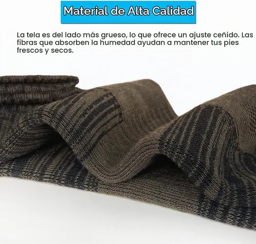 Vista 4 de APTYID Calcetines de trabajo acolchados que absorben la humedad para hombre (4-6 pares)